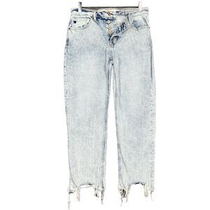 KanCan Light Wash Distressed Ankle Crop Jeans